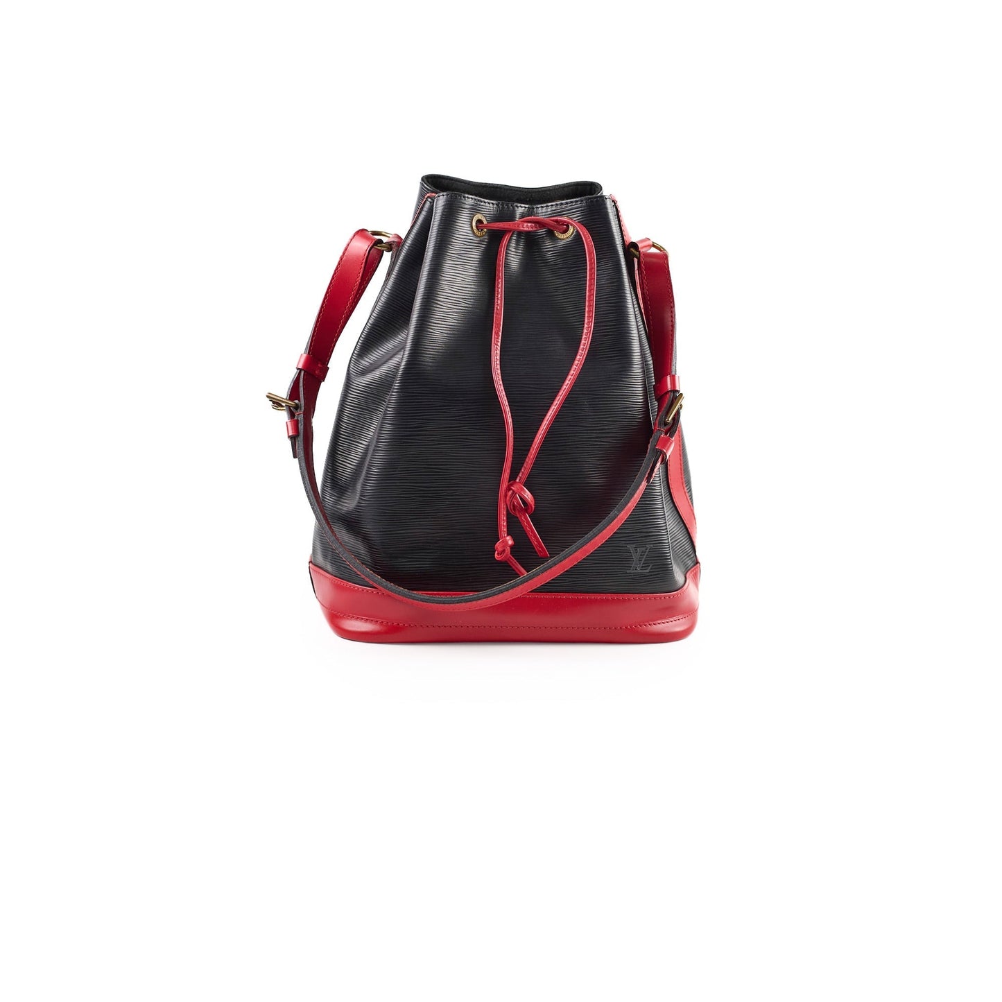 Louis Vuitton Bucket Bag Black / Red Epi Leather