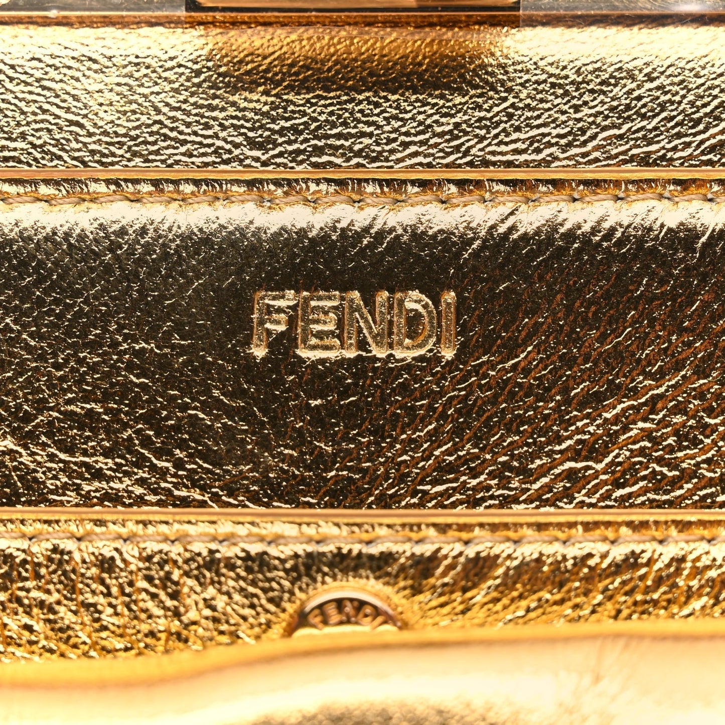 Fendi Raso Satin Trapunatato Medium Peekaboo I SEE U East West Satchel Rosa Quarzo Oro