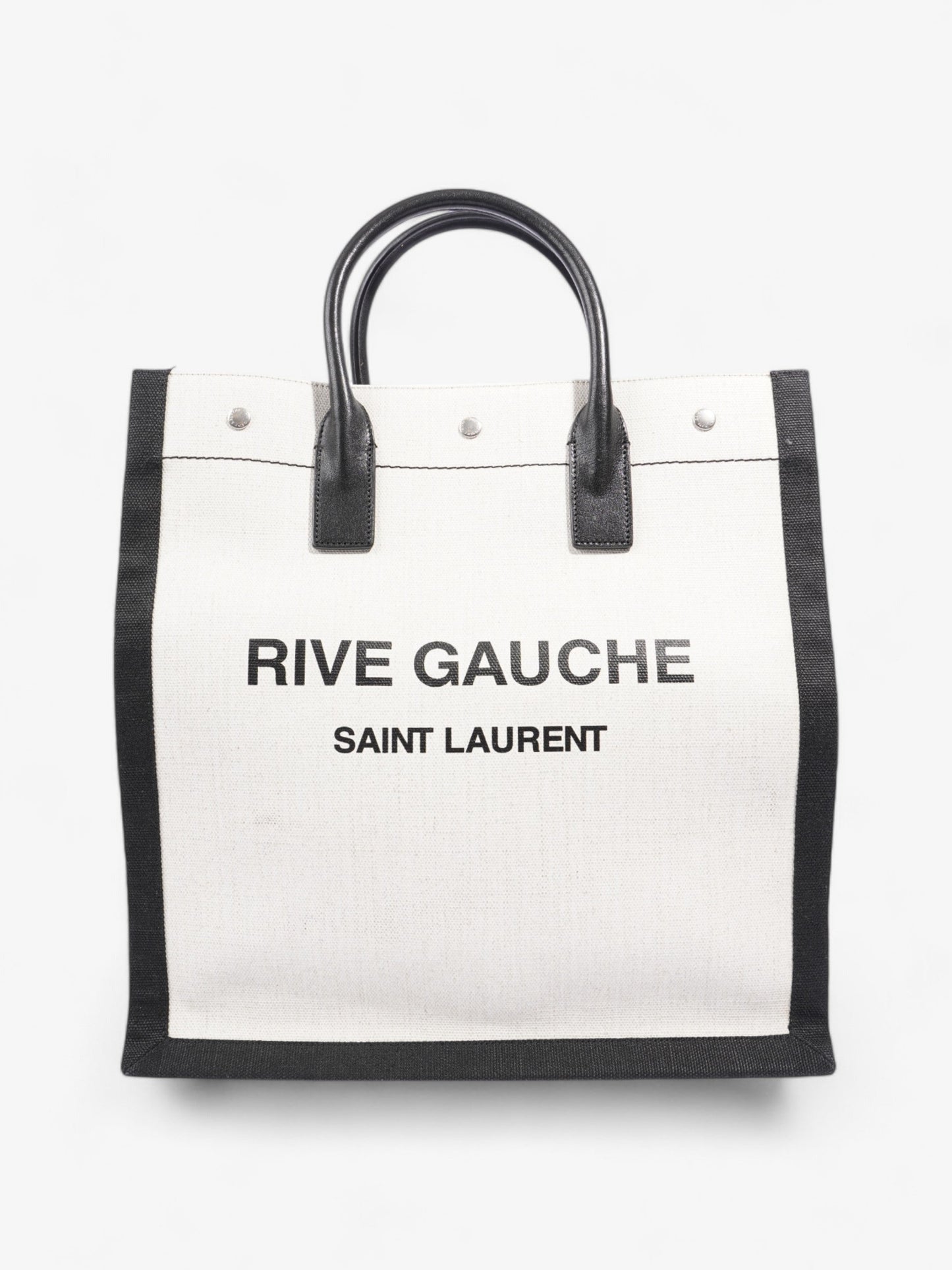 Saint Laurent Canvas Black Tote Bag Canvas