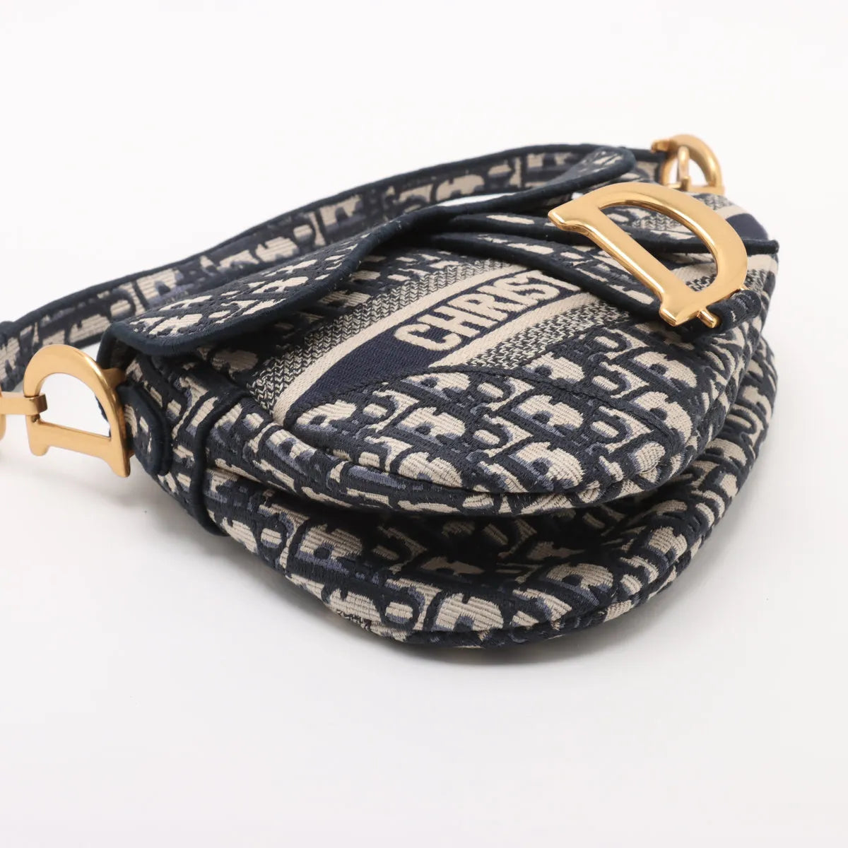 Dior Saddle Oblique Blue Crossbody