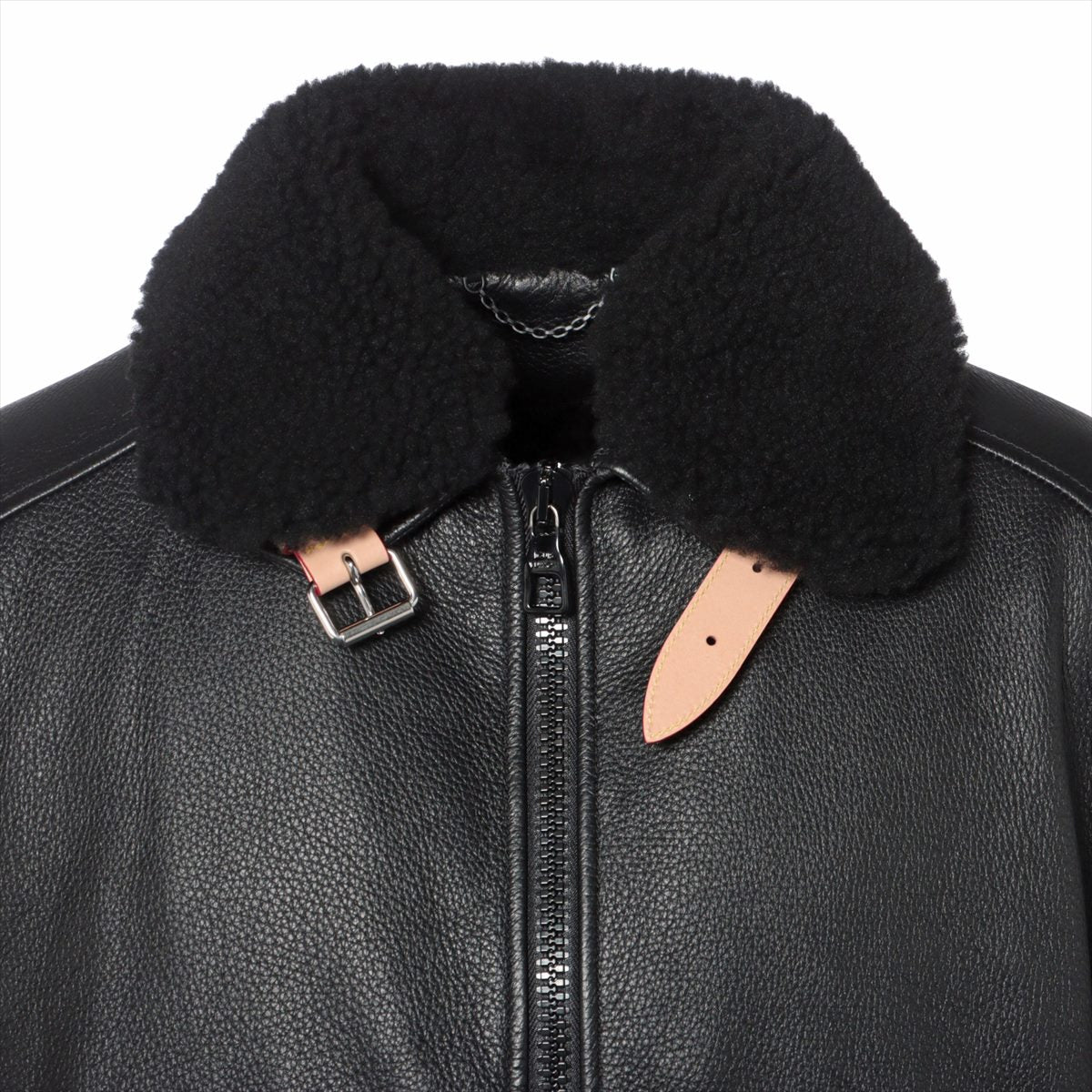 Louis Vuitton 24SS S Jacket 46 Black RM241MQ 1AFAL3 Leather Aviator