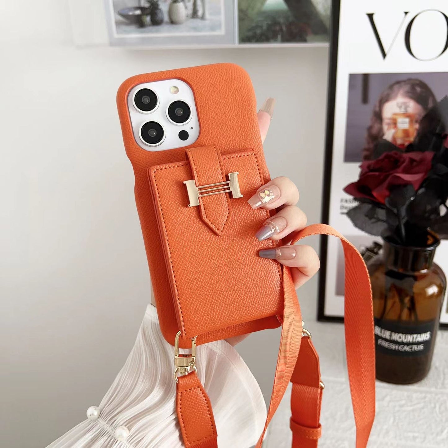 Luxury Leather card phone case for iphone