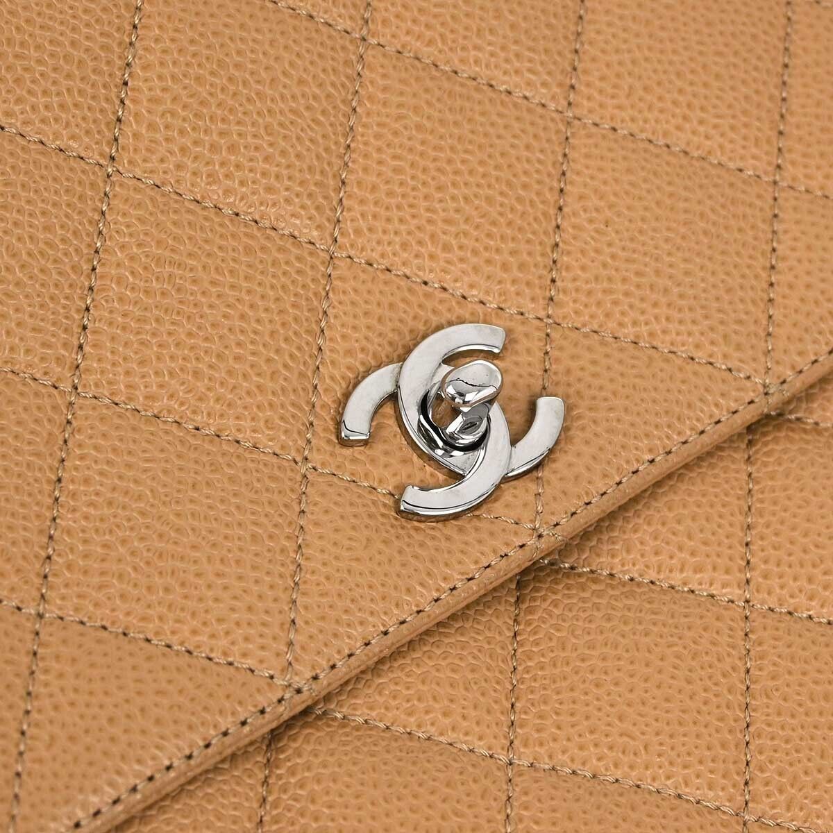 Chanel Caviar Beige Luxury Handbag Style 4