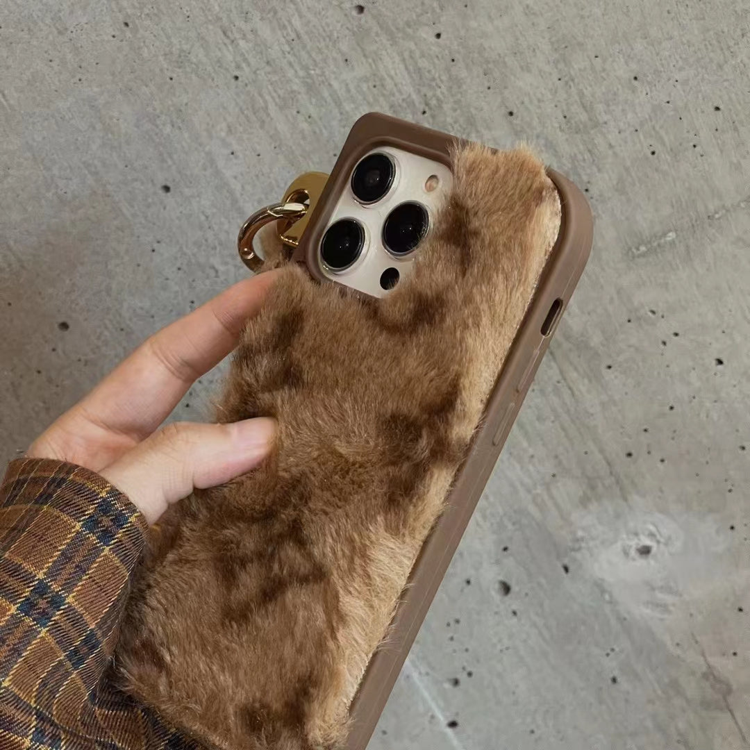New Luxury Plush wrist strap phone case for iphone