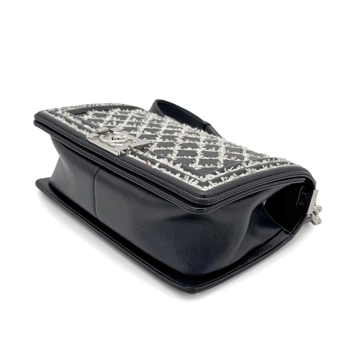 Chanel Boy Medium Leather Black Chain Shoulder Bag