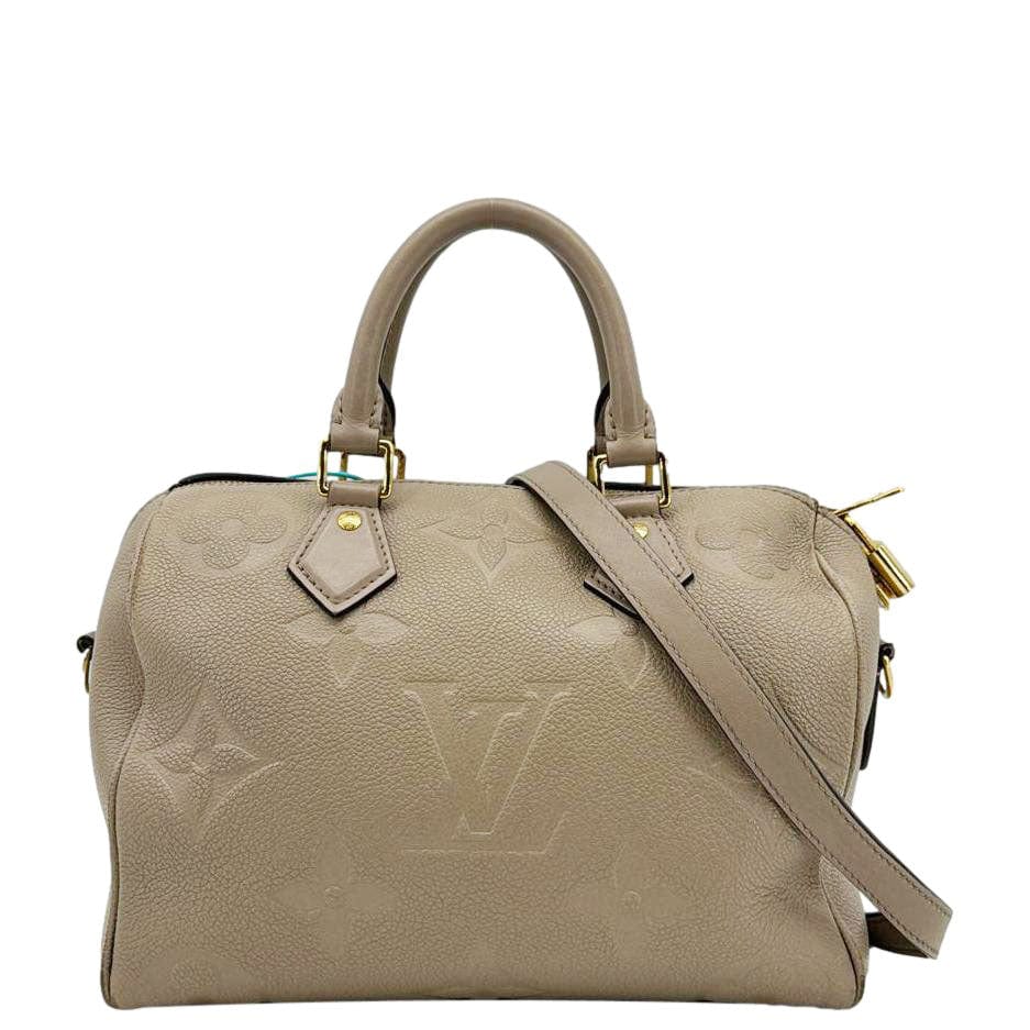LOUIS VUITTON 25 Bandouliere Monogram Empreinte Shoulder Bag Beige
