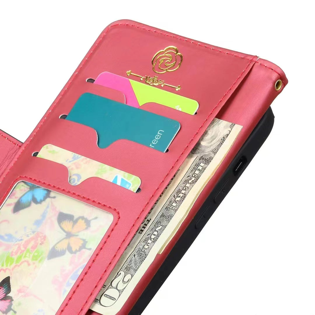 New Luxury CC Wallet Leather phone case for iPhone