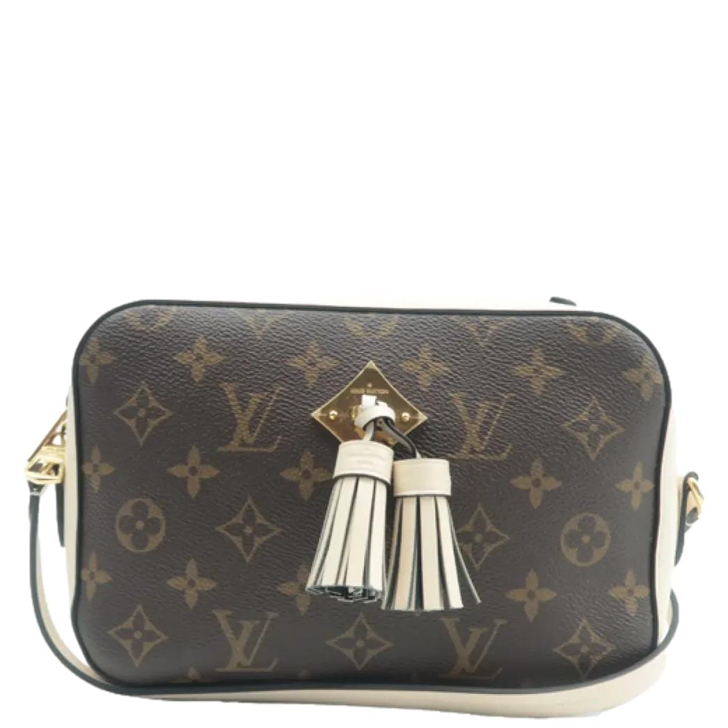 LOUIS VUITTON Saintonge Monogram Canvas Shoulder Bag Cream