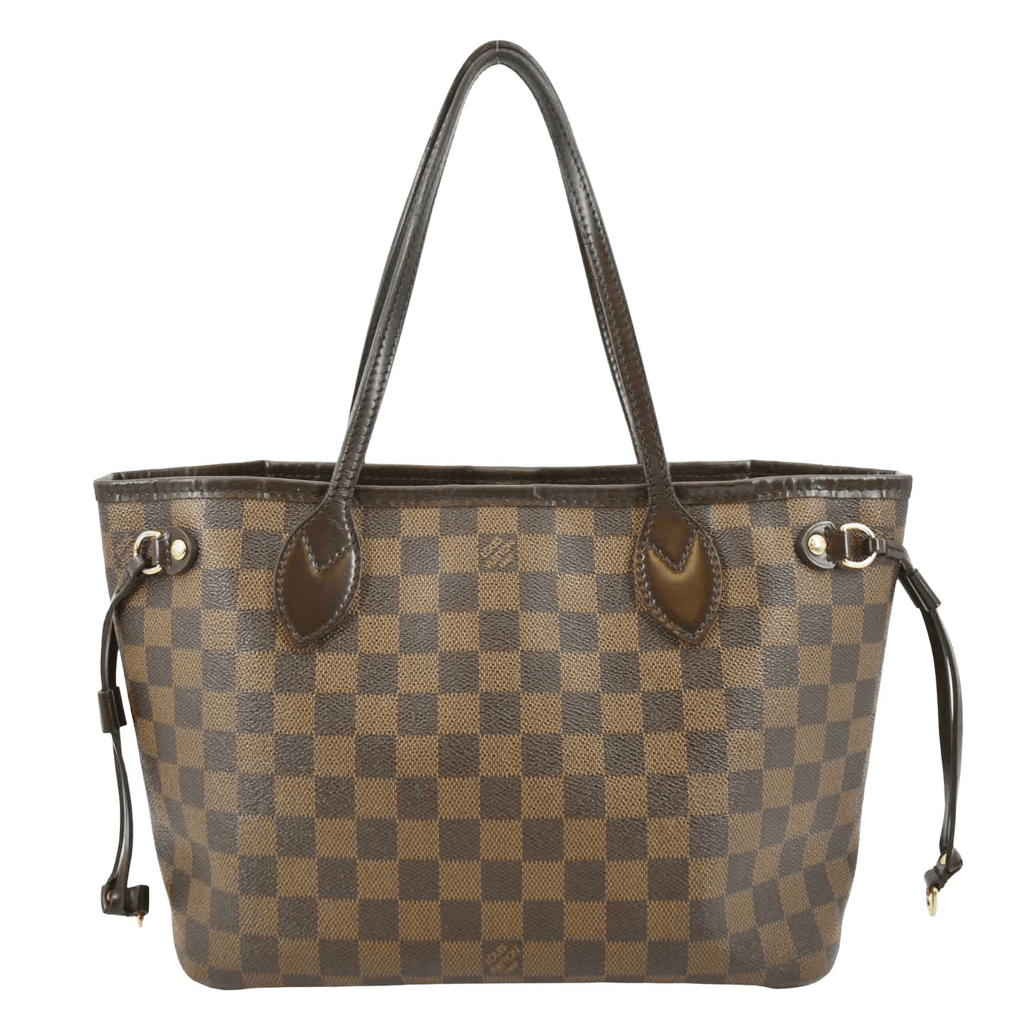 LOUIS VUITTON Neverfull PM Damier Ebene Tote Shoulder Bag Brown
