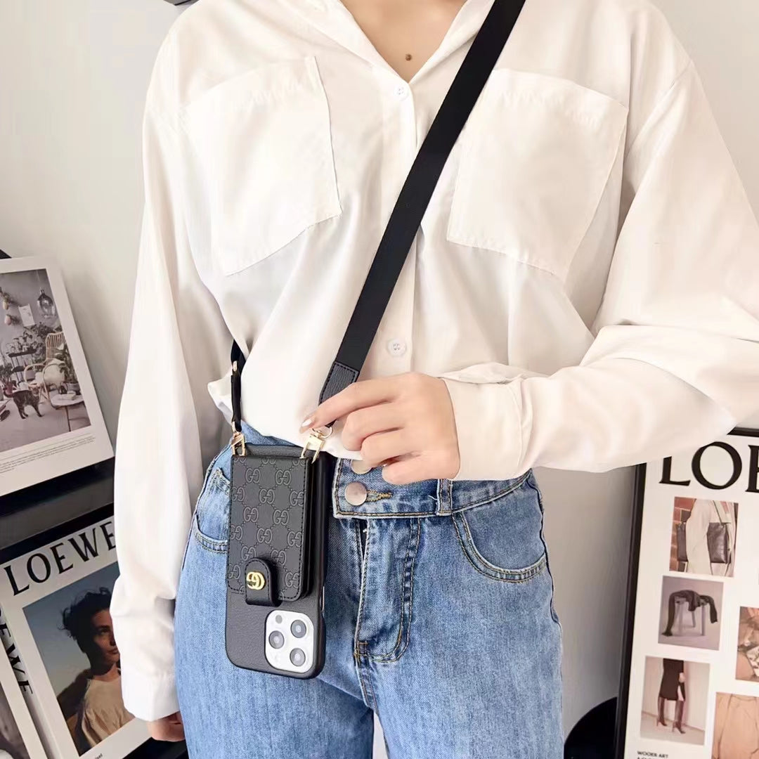 Luxury Leather card phone case for iphone