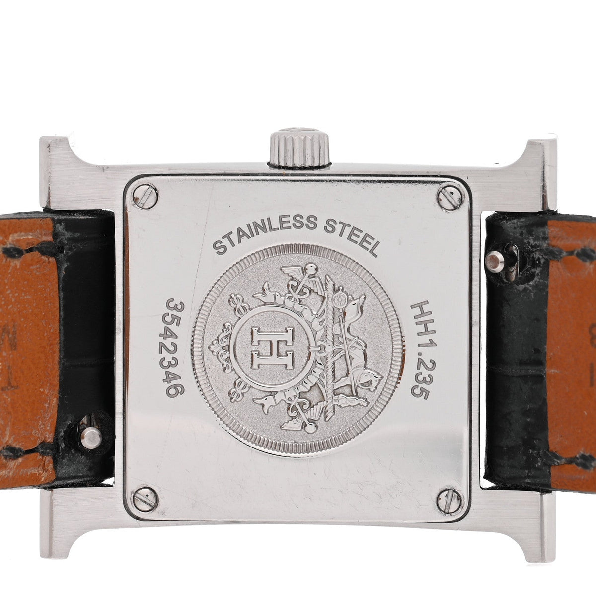 Stainless Steel Alligator Diamond Bezel Mother of Pearl 21mm Heure H Hour Quartz Watch Noir