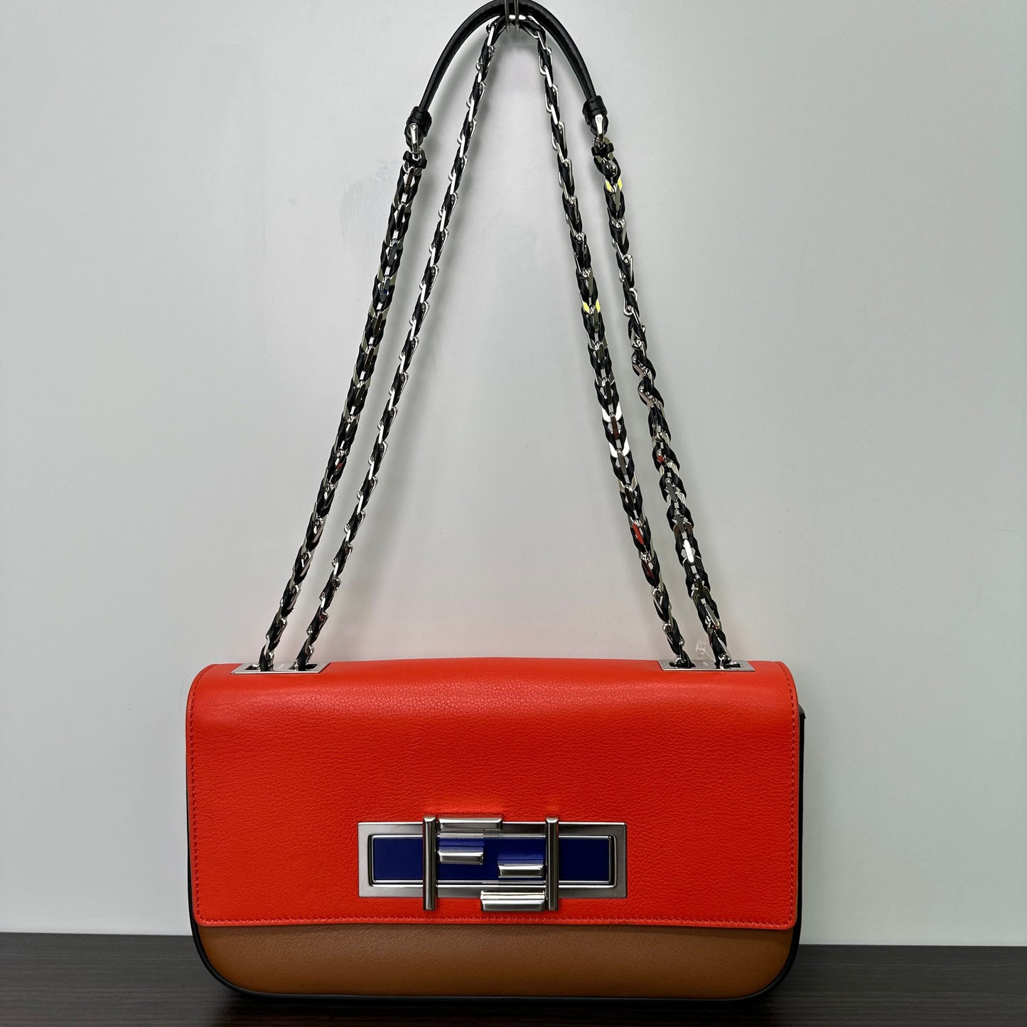 Fendi | Bags | Fendi Leather Bucket Mamma Multicolor Bag Tote Ff Baguette LB119256