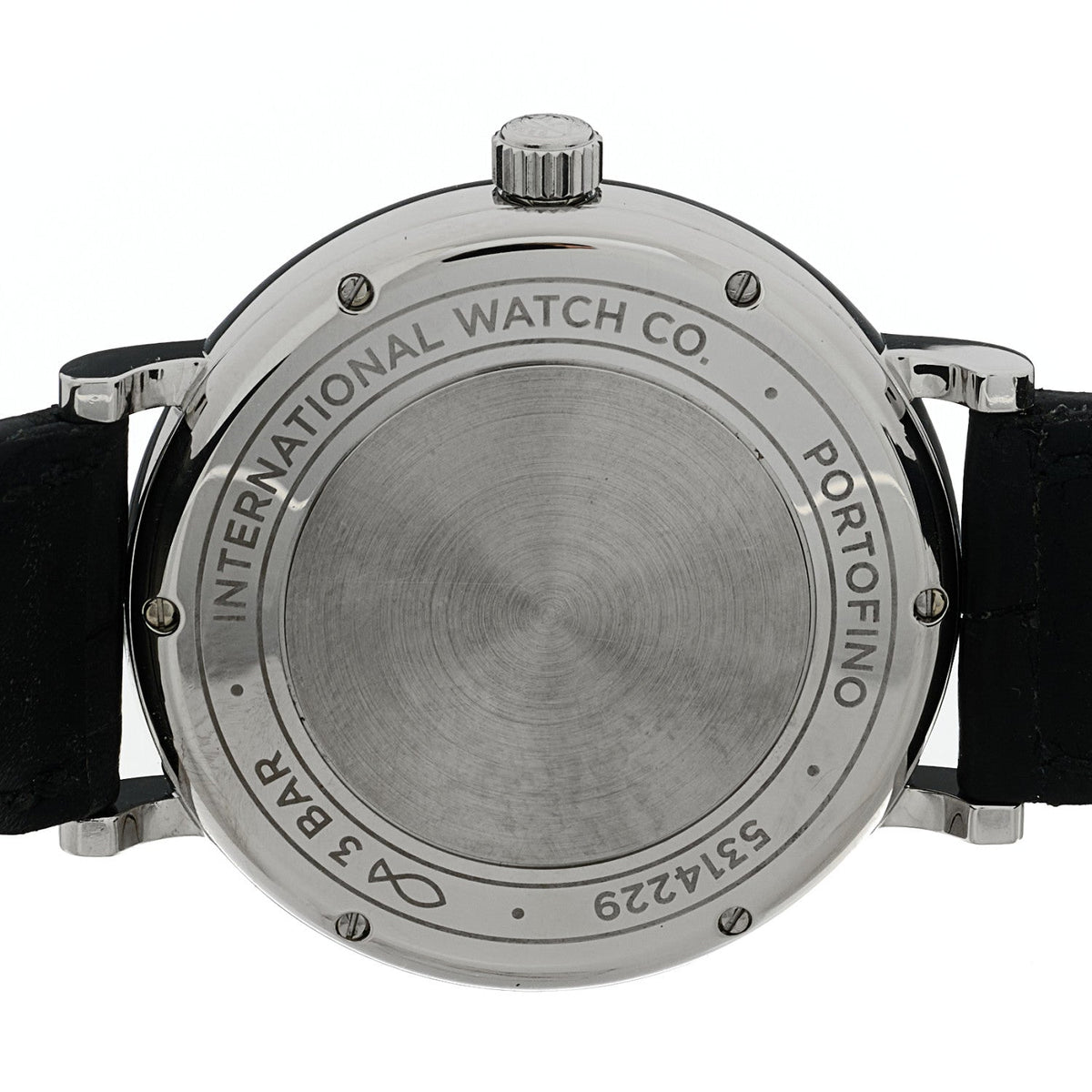 Stainless Steel Alligator Diamond 37mm Portofino Automatic Watch Grey IW458102