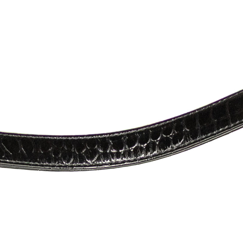 Saint Laurent Crocodile-Embossed Leather Handbag