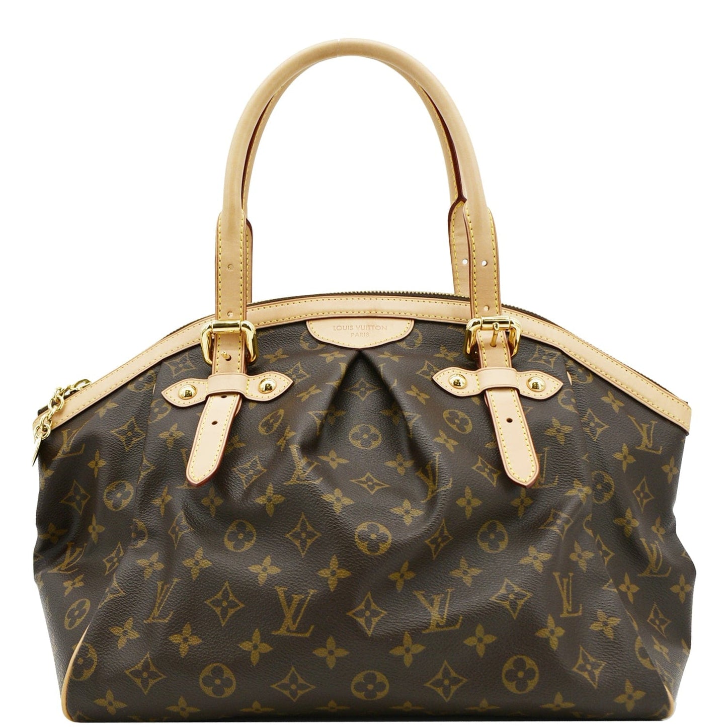 LOUIS VUITTON Tivoli GM Monogram Canvas Satchel Bag Brown