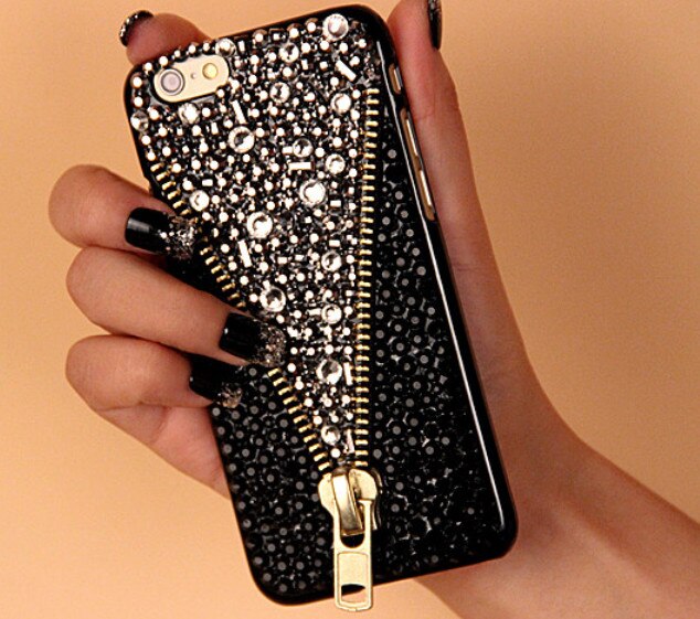 skull punk rock bling-bling phone case