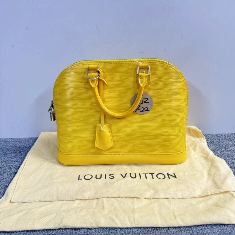Louis Vuitton Alma Epi Leather Yellow HandBag Medium