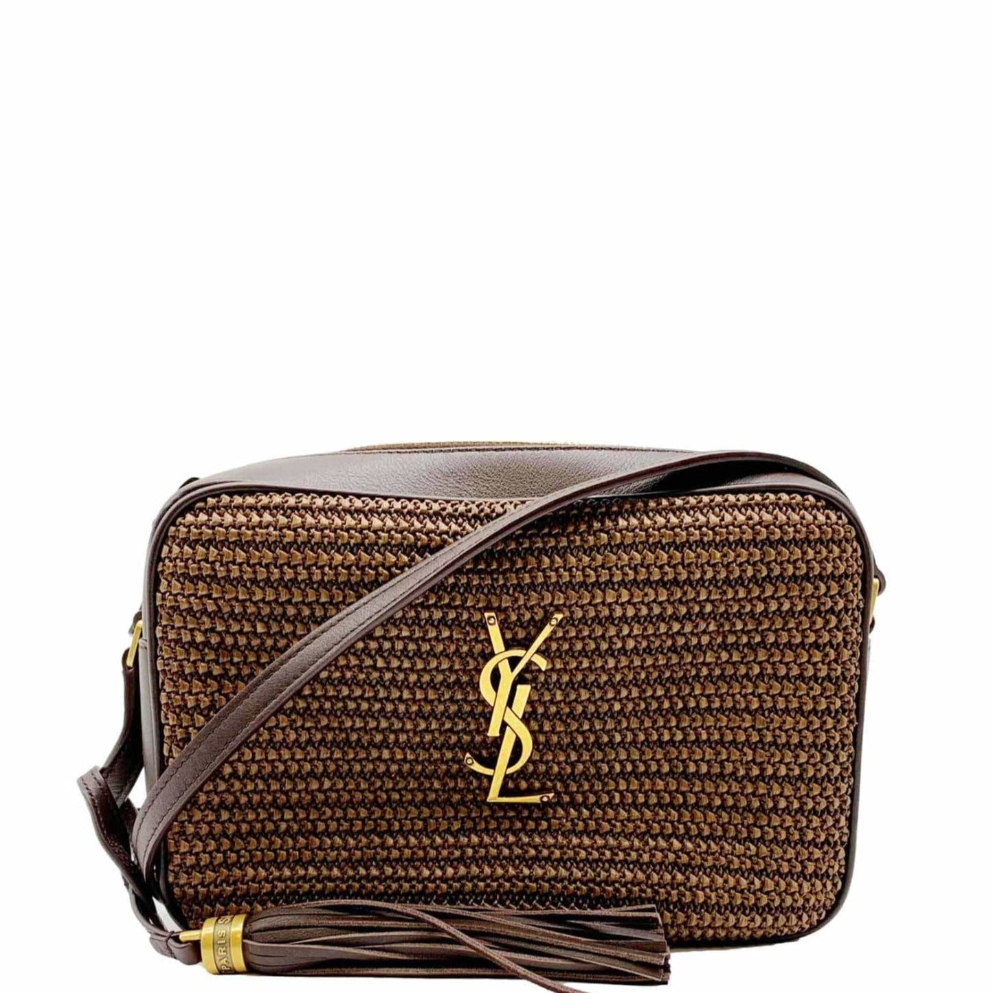 Saint Laurent Lou Canvas Brown Crossbody