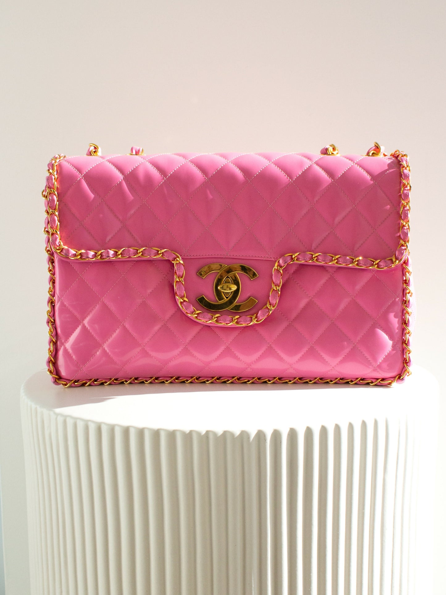 Chanel Lambskin Gold Shoulder Bag Style 18