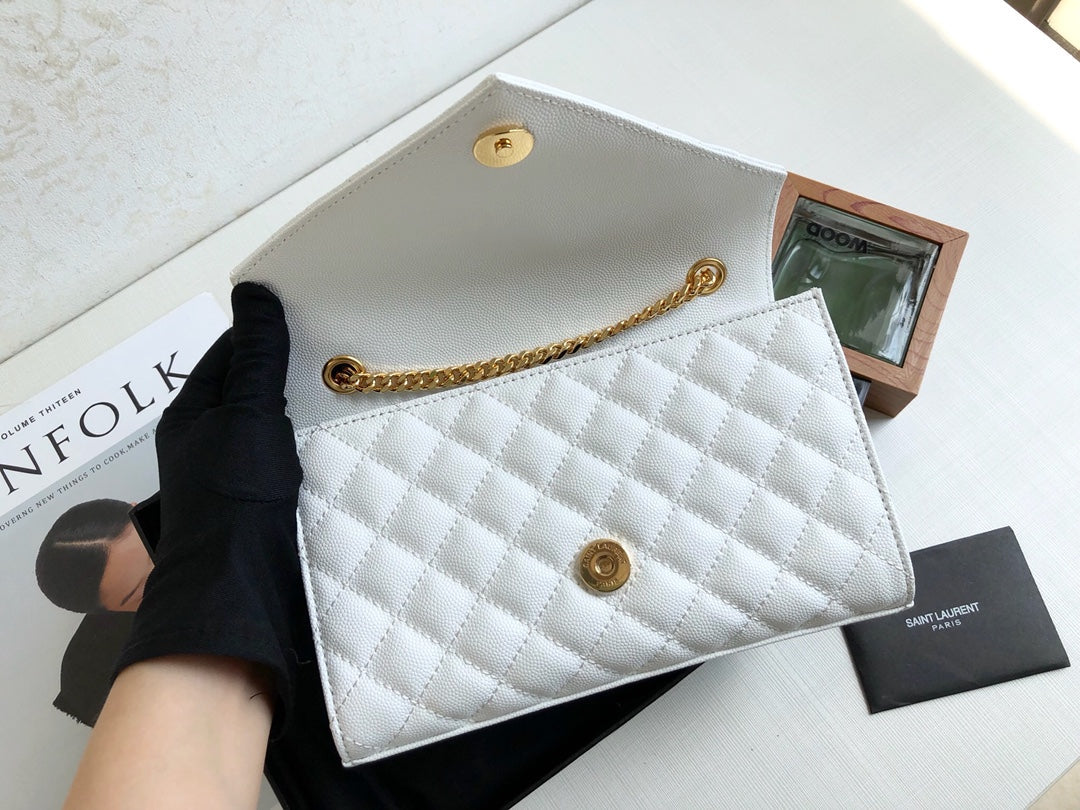 Y s l white envelope 21.0 13.0 6.0 CM