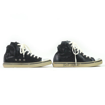Saint Laurent Paris High Cut Sneakers Leather Sneakers