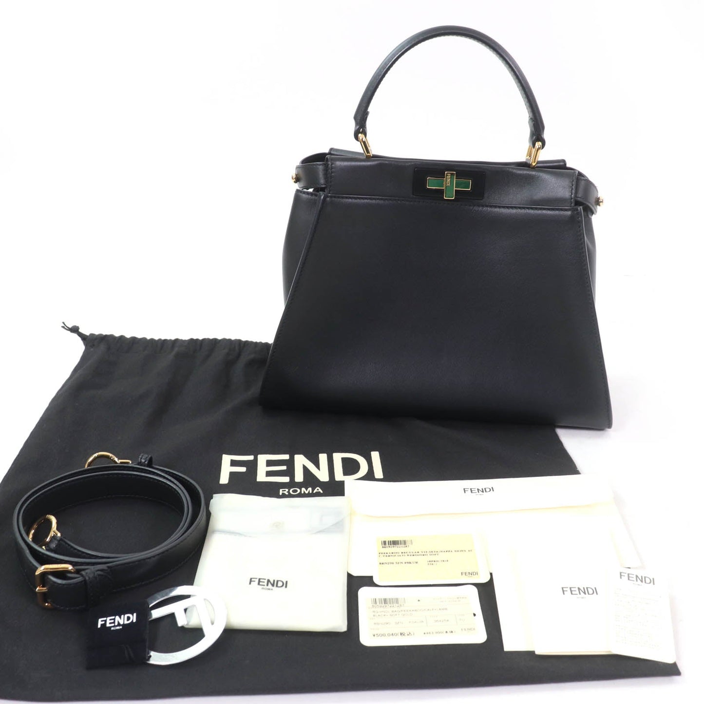Fendi Peek-A-Boo Nappa Leather 2Way Bag