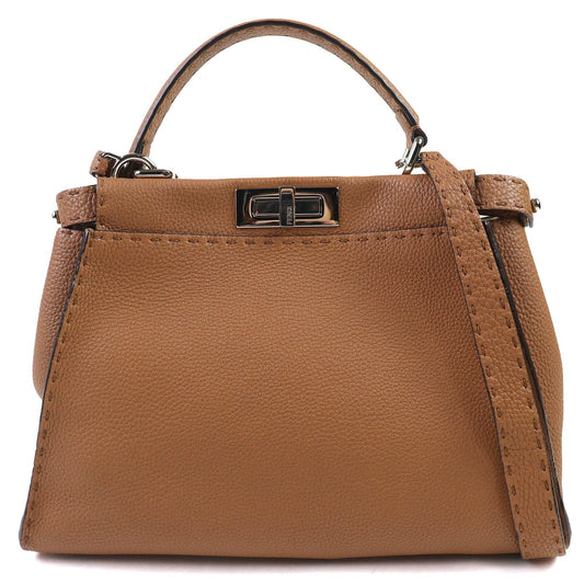 Fendi Peekaboo Leather 2Way Handbag