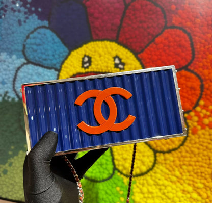 Chanel Luxury Leather Blue Clutch