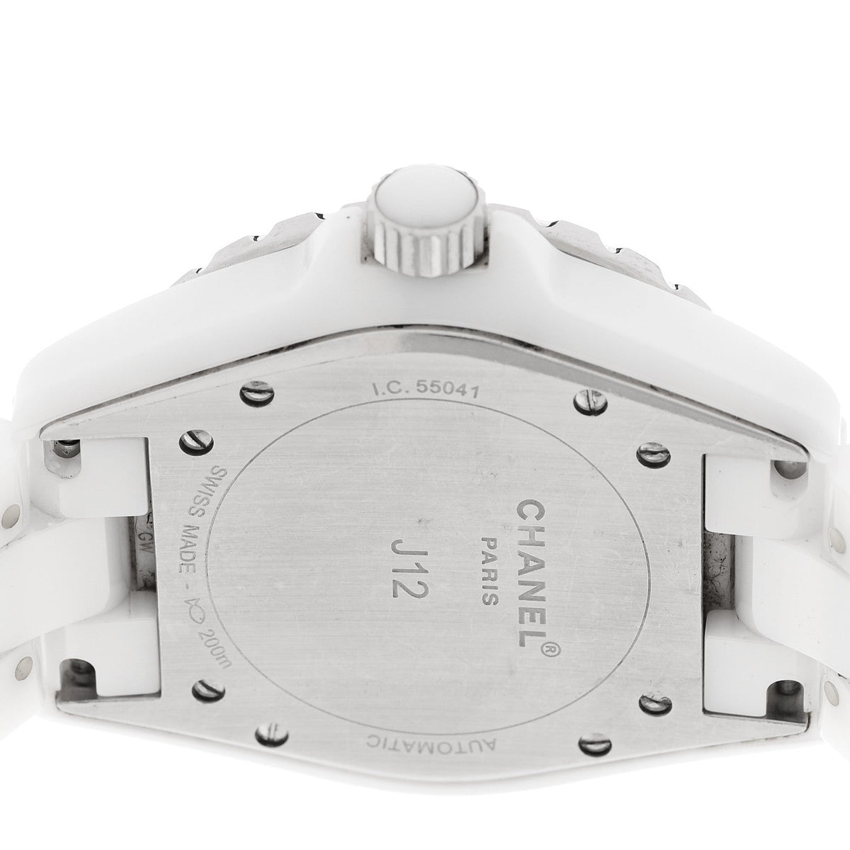 Stainless Steel Ceramic Diamond Dial 38mm J12 Automatic Watch White
