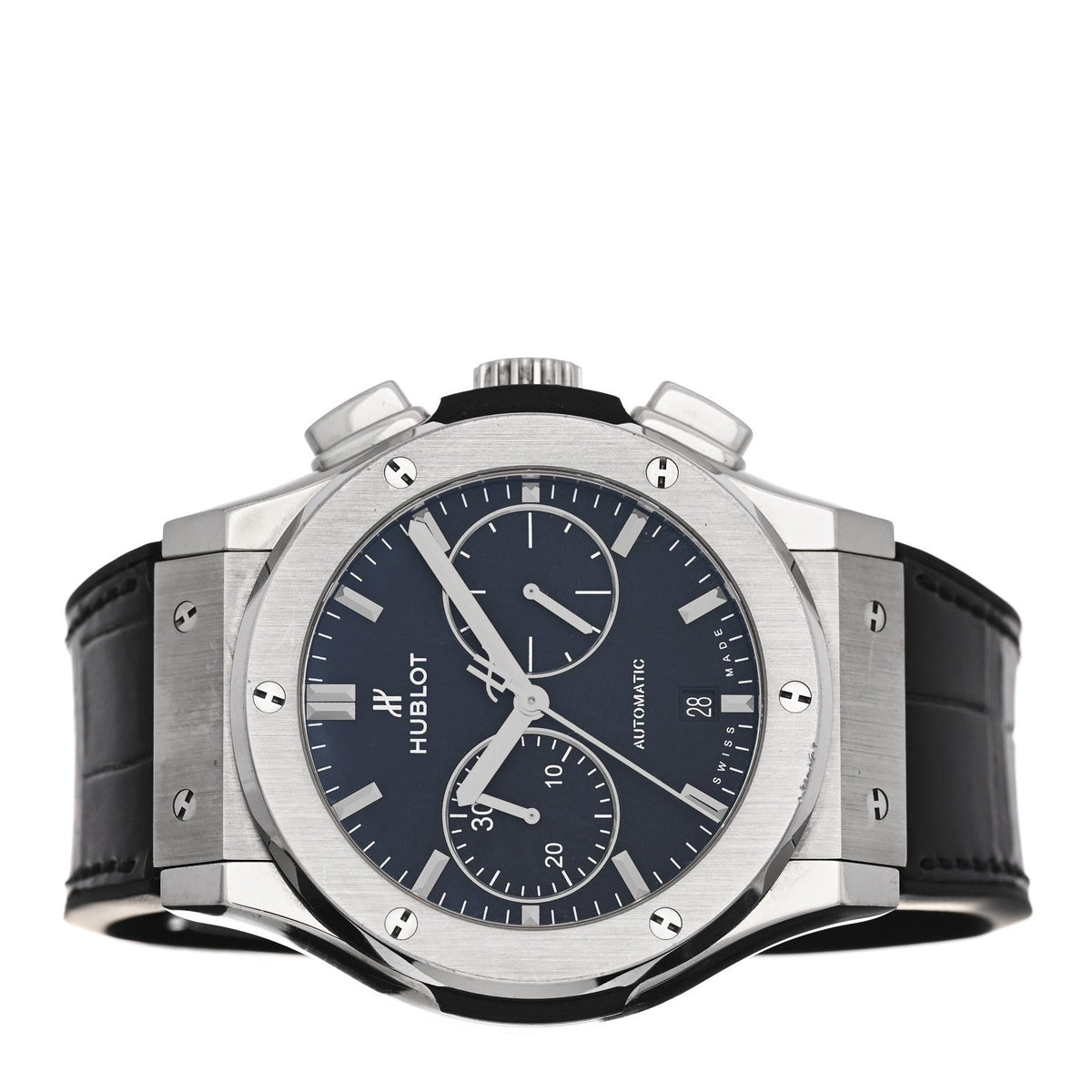 Titanium Alligator 42mm Classic Fusion Chronograph Automatic Watch Black 541.NX.1171.RX