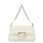 FENDI Mini Mamma Baguette Zucchino Canvas Leather Shoulder Bag