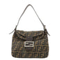 FENDI Zucca Canvas Leather Shoulder Bag Hand Bag 26423 F/S