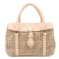 FENDI Zucca Selleria Leather Mini Linda Hand Bag Pink 8BR486