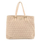 FENDI Zucchino Canvas Leather Tote Bag Pink Beige 8BH133