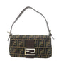 FENDI Mamma Baguette Zucca Canvas Leather Shoulder Bag 26424