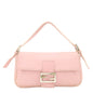 FENDI Selleria Mamma Baguette Leather Shoulder Bag Pink 8BR101
