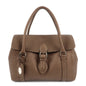 FENDI Selleria Leather Linda Hand Bag Brown 8BR547
