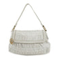 FENDI Zucca Leather Shoulder Bag Hand Bag White 8BR445