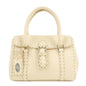 FENDI Selleria Leather Mini Linda Hand Bag Cream 8BR486