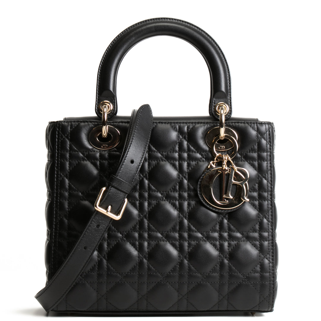Dior Lady Dior Leather Crossbody Bag