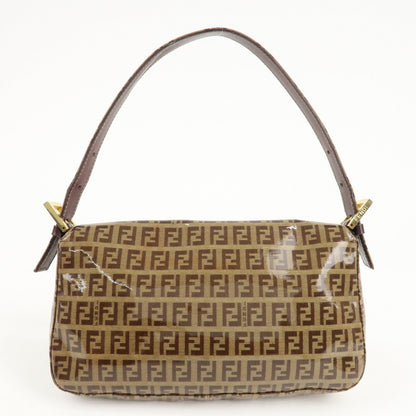 FENDI Mamma Baguette Zucchino PVC Leather Shoulder Bag 26424