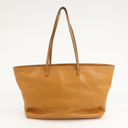 FENDI Selleria Leather Tote Bag Shoulder Bag Brown 8BH185