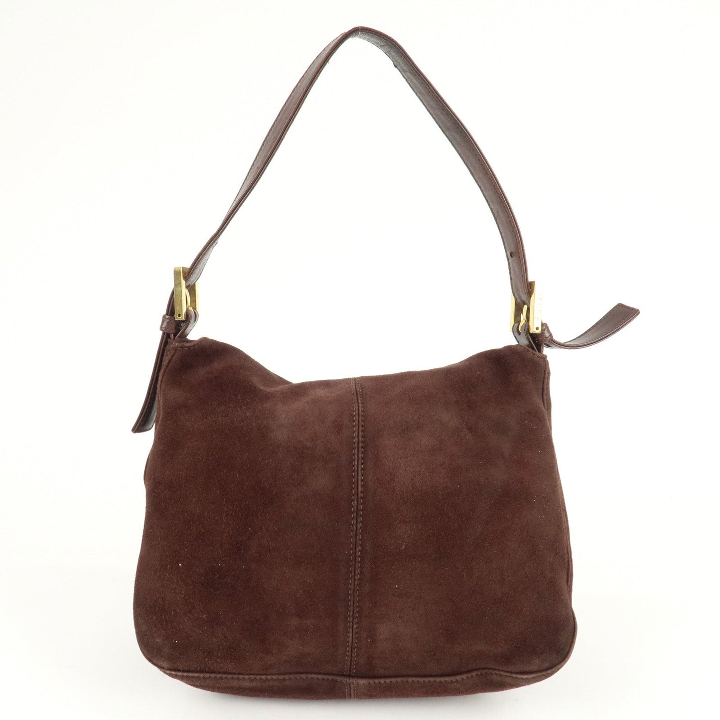 FENDI Suede Leather Shoulder Bag Hand Bag Brown 26426