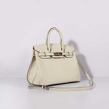 Luxury Hermes 30Cm Birkin Bag Togo Leather With Strap Beige Gold