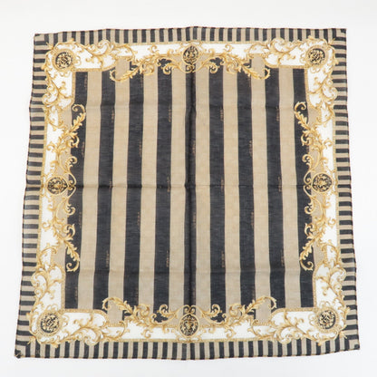FENDI Set of 5 Cotton 100% Handkerchief Bordeaux Gray White Brown