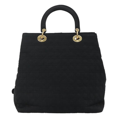 Christian Dior Lady Dior Bag Nylon Black Nylon Handbag