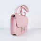Luxury Hermes Constance Cowskin Leather Bag Pink Silver