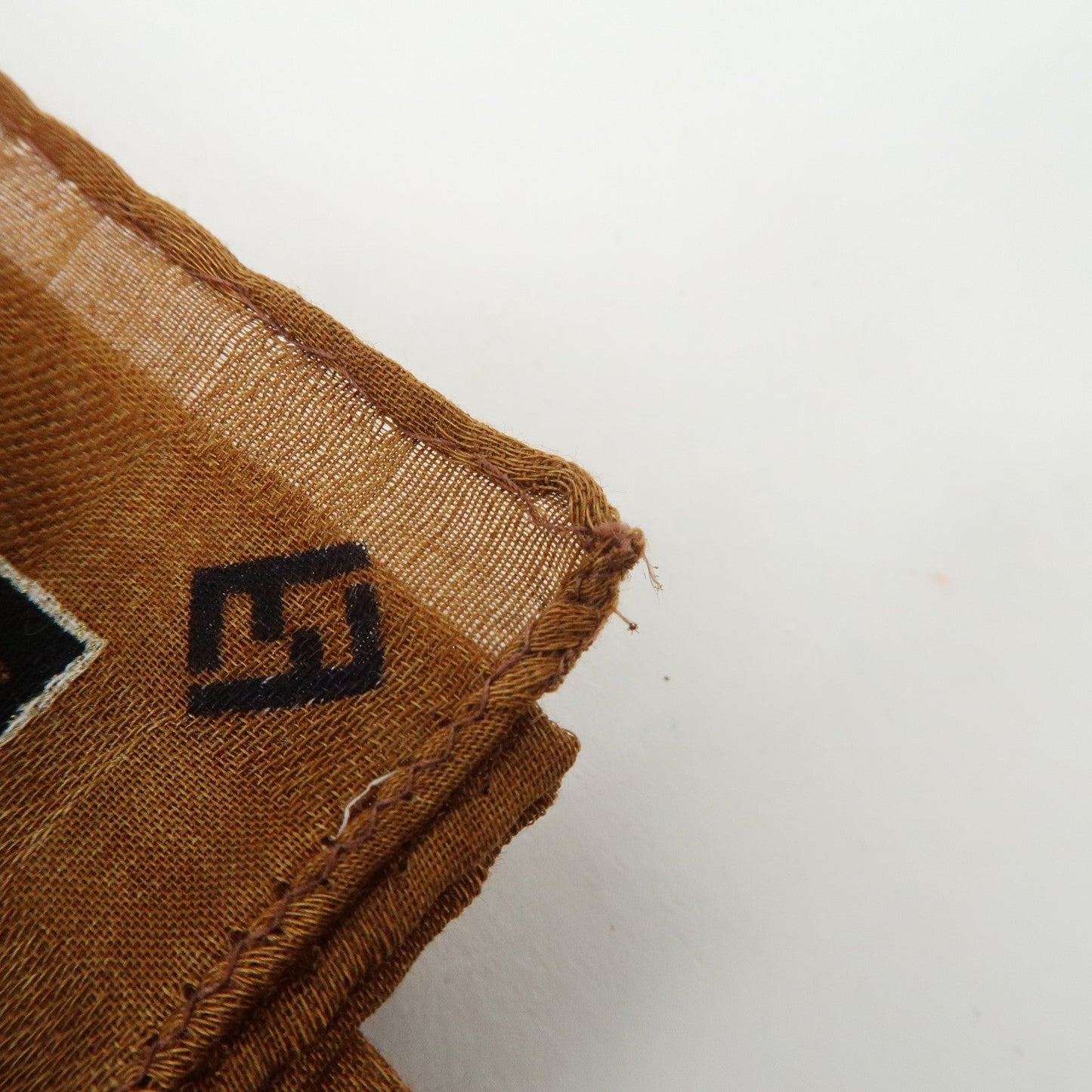 FENDI Set of 5 Cotton 100% Handkerchief Brown Beige Yellow White