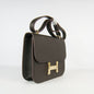 Luxury Hermes Constance Cowskin Leather Bag Dark Coffee Golden