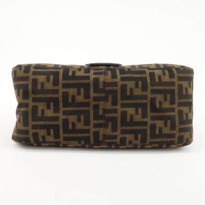 FENDI Mamma Baguette Zucca Canvas Leather Shoulder Bag 8BR001